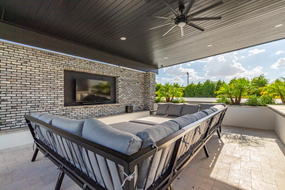Fire features and outdoor fireplace design in San Tan Valley, AZ by New Era Landscaping