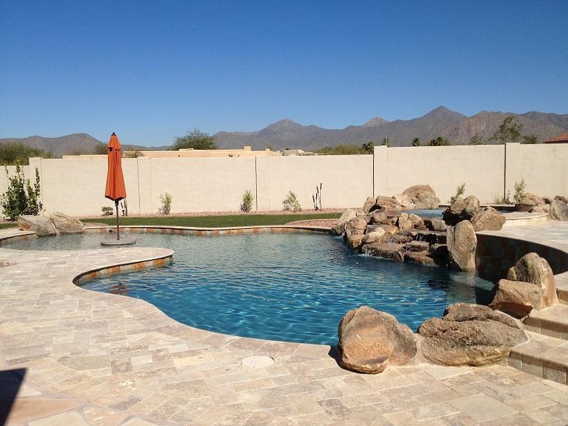 Custom pool design and water features in Gilbert, AZ